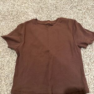 Nuuds baby tee Brown Short Sleeve Tee